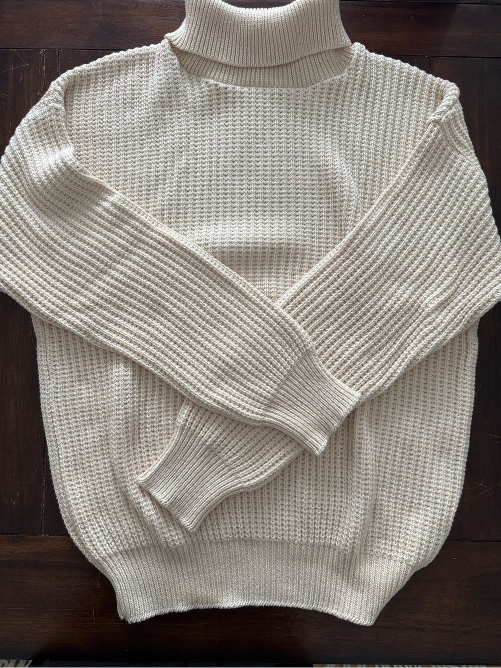 Men’s Orvis Cotton Shaker Knit/Fisherman’s Turtleneck Sweater - Xlnt Cond Size L